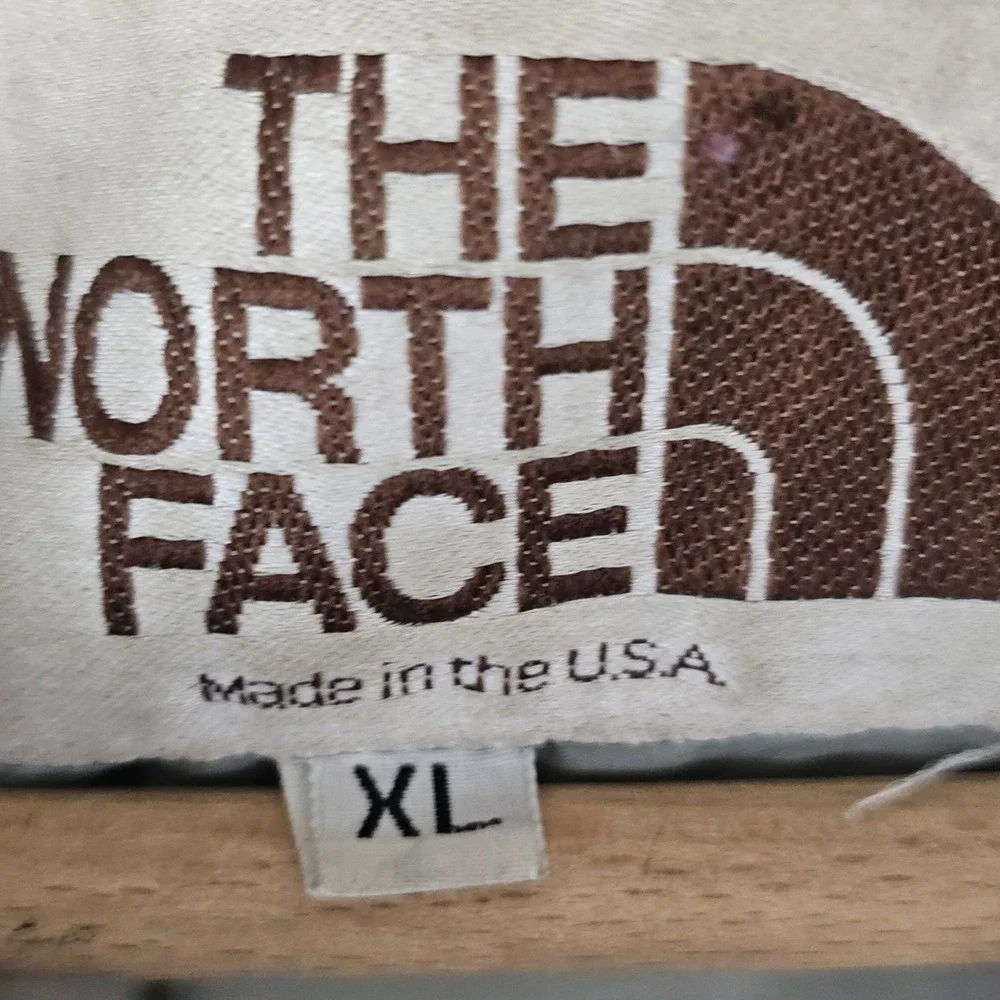 Vintage 70s The North Face Goose Down Jacket Mens XL Blue Puffer Made USA